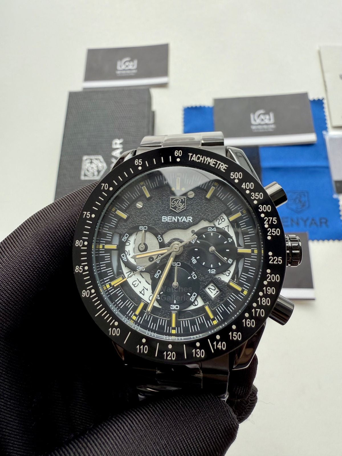 Benyar Dark Side of the Moon Apollo 8 (Black/Yellow) BY5120 Watches Galleria © Copyrights All Right Reserved
