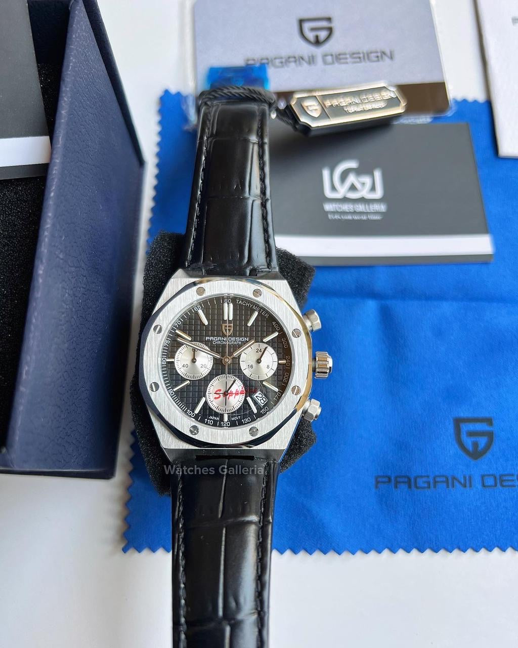 Pagani Design Royal Oak Chronograph Quartz (Black) PD1707