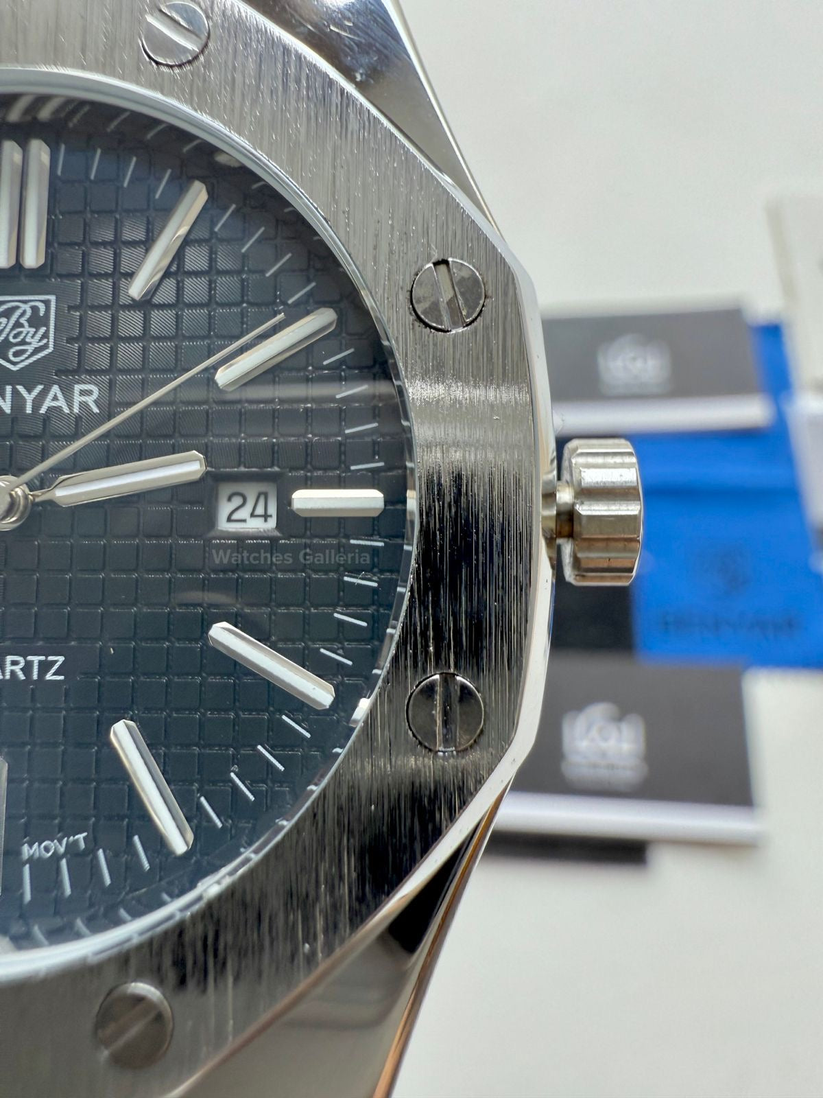 Benyar Royal Oak V2 Quartz (Black) By5156 Watches Galleria © Copyrights All Right Reserved
