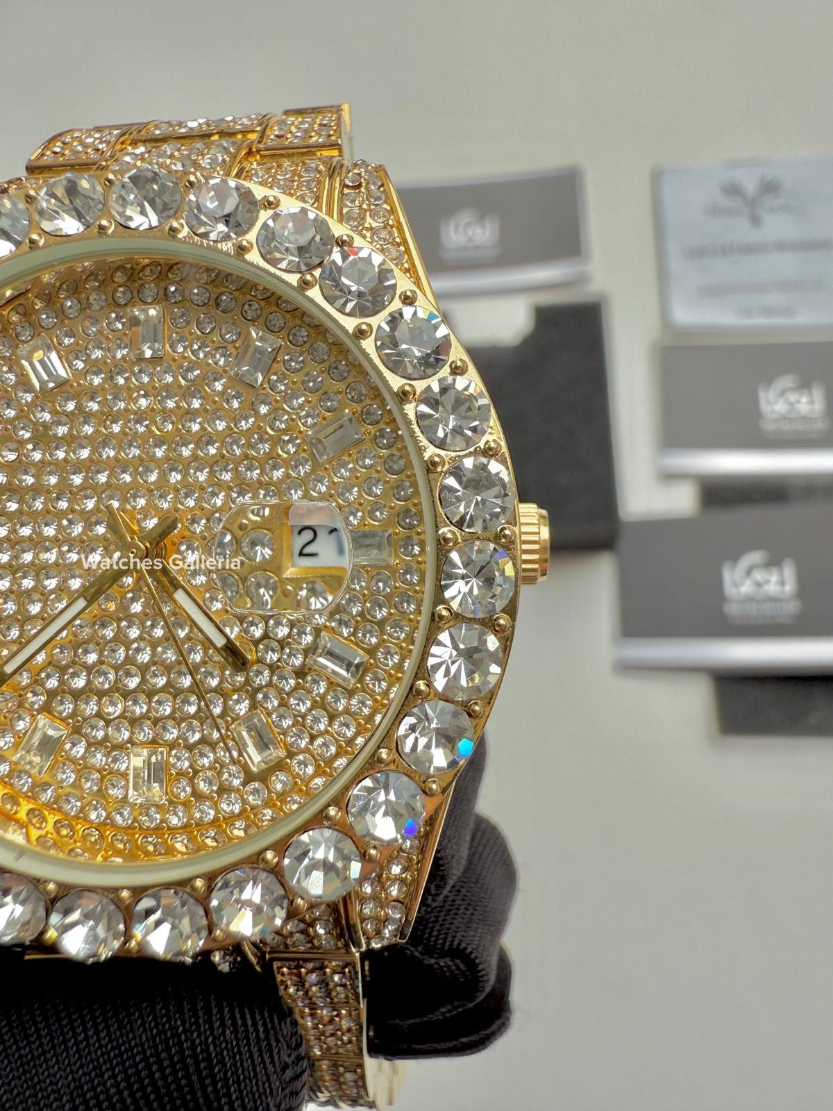 Miss Fox Iced Out Royal Oak Quartz (Gold) MFV332 Watches Galleria
