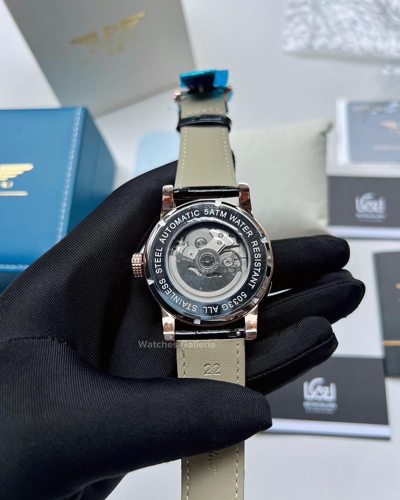 Pindu Design Casino Roulette Watch (Baguette Cut Diamonds Dial) P6617 Watches Galleria