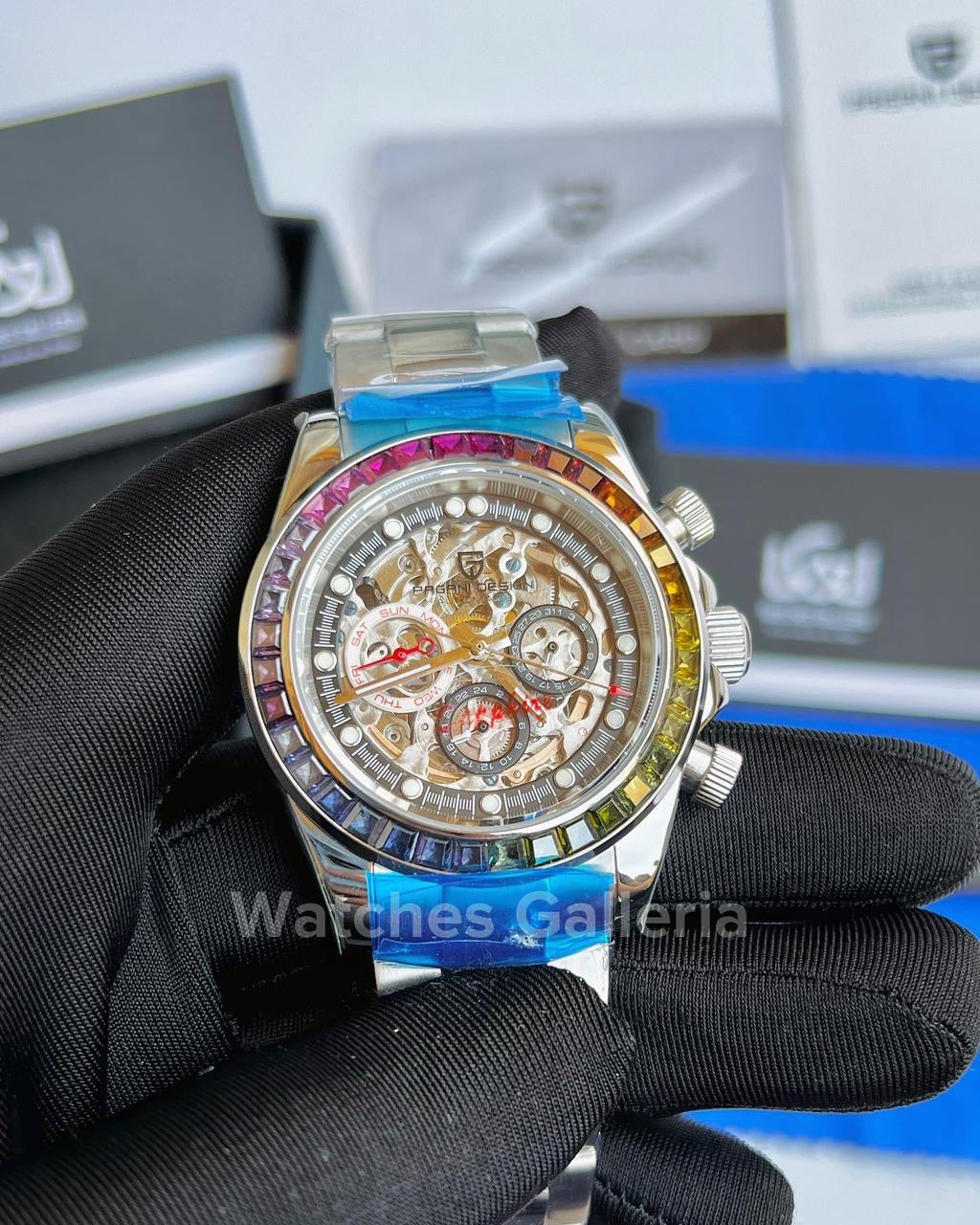 Pagani Design Rainbow Skeleton Automatic PD1653