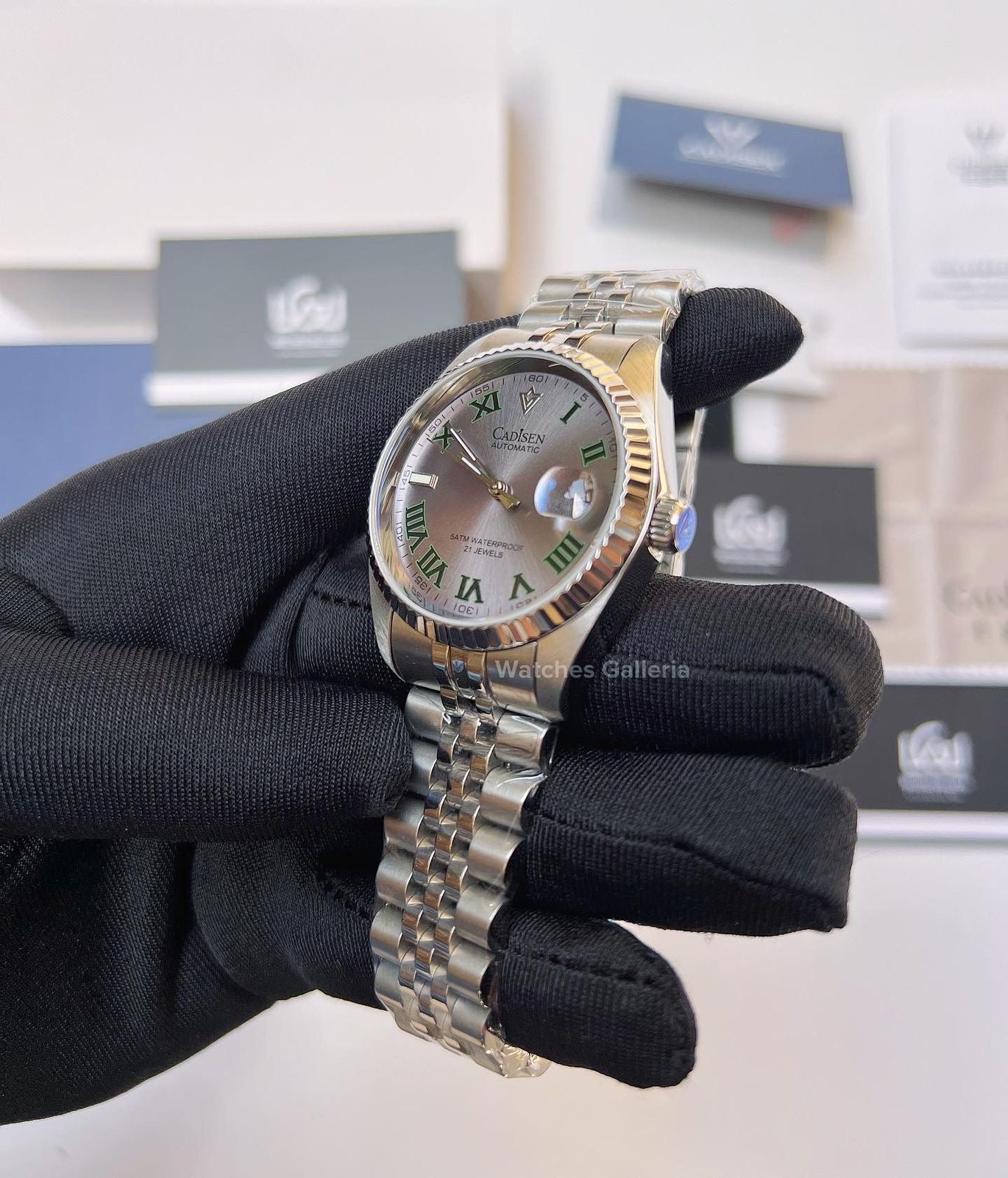 Cadisen Datejust Wimbeldon Automatic (Silver) C8211