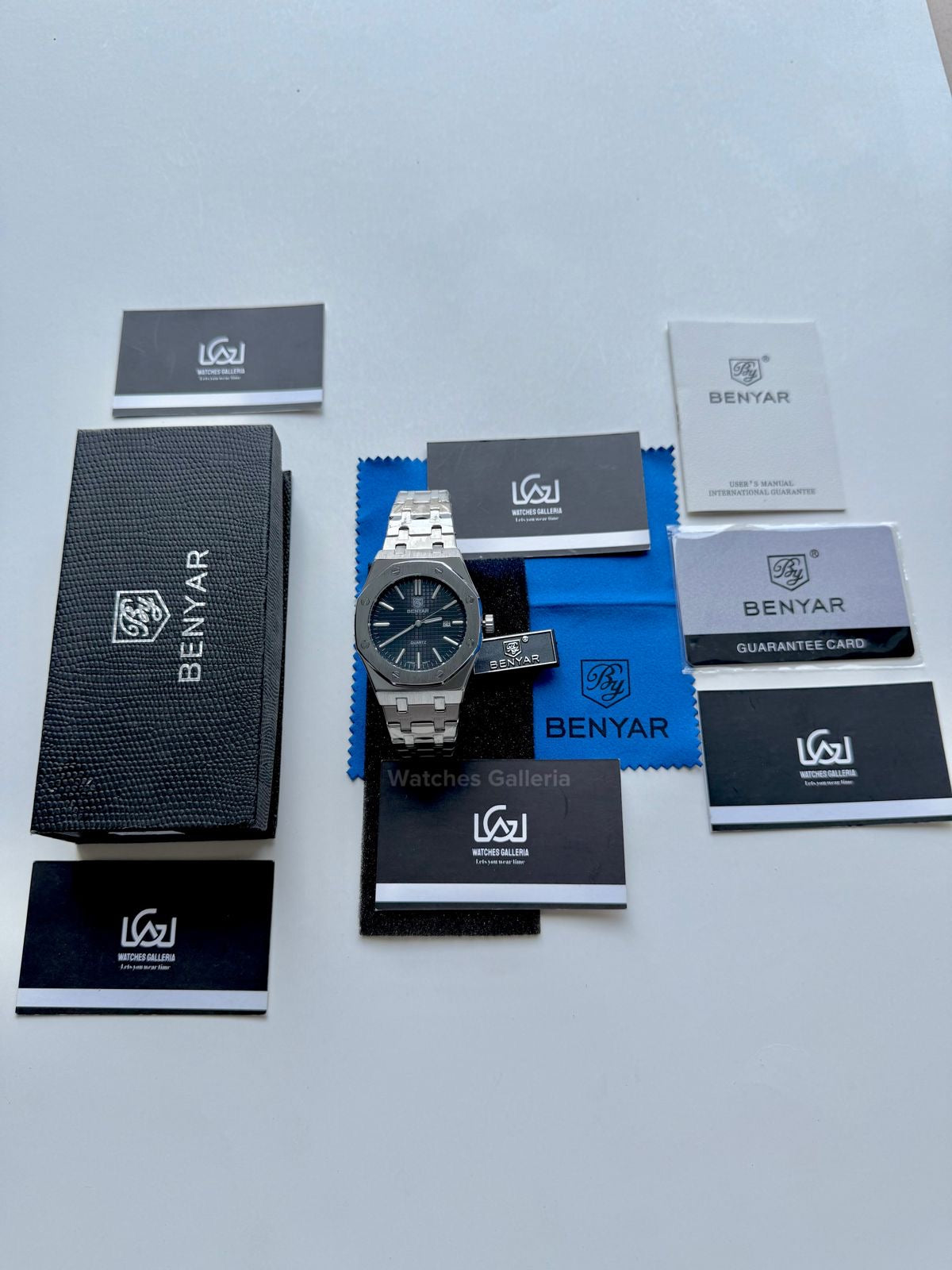 Benyar Royal Oak V2 Quartz (Black) By5156 Watches Galleria © Copyrights All Right Reserved