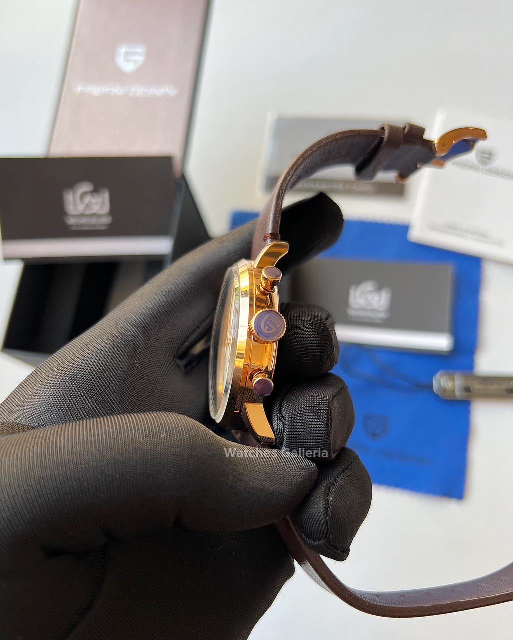 Pagani Design Flight Chronograph Quartz (Brown/Gold/White) PD2720