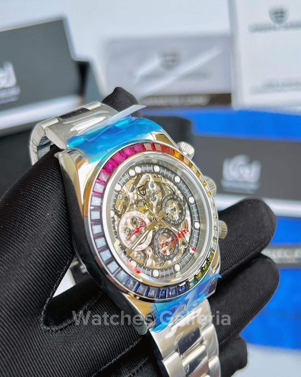 Pagani Design Rainbow Skeleton Automatic PD1653