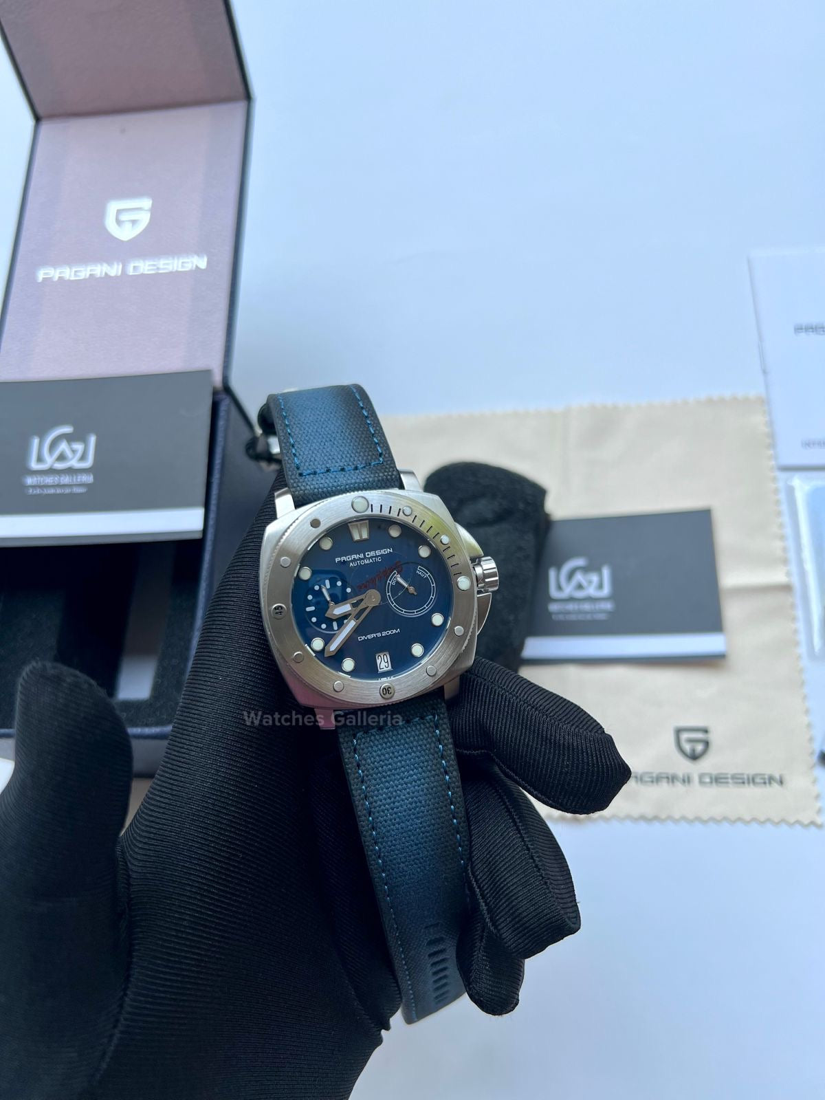 Pagani Design Submersible Automatic Divers Watch (Blue) PD1767 Watches Galleria