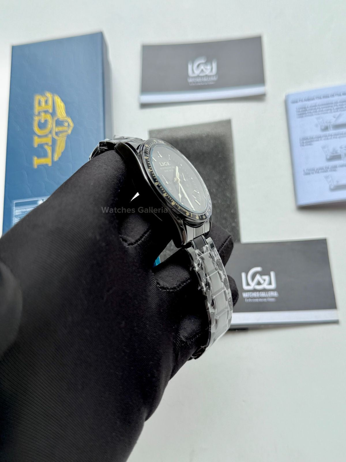 Lige Speedmaster Quartz (Black) lige89137 Watches Galleria