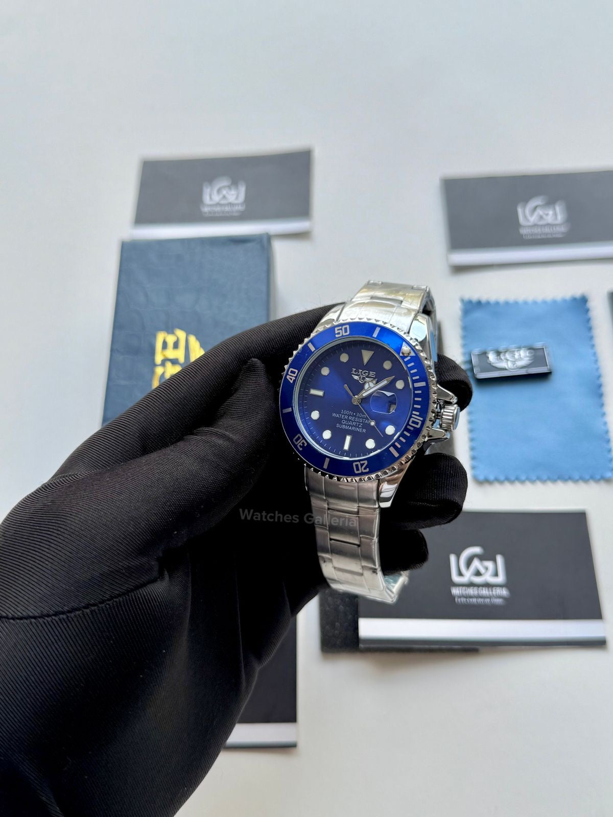 Lige Submariner Smurf Quartz Lige10045 Watches Galleria © Copyrights All Right Reserved