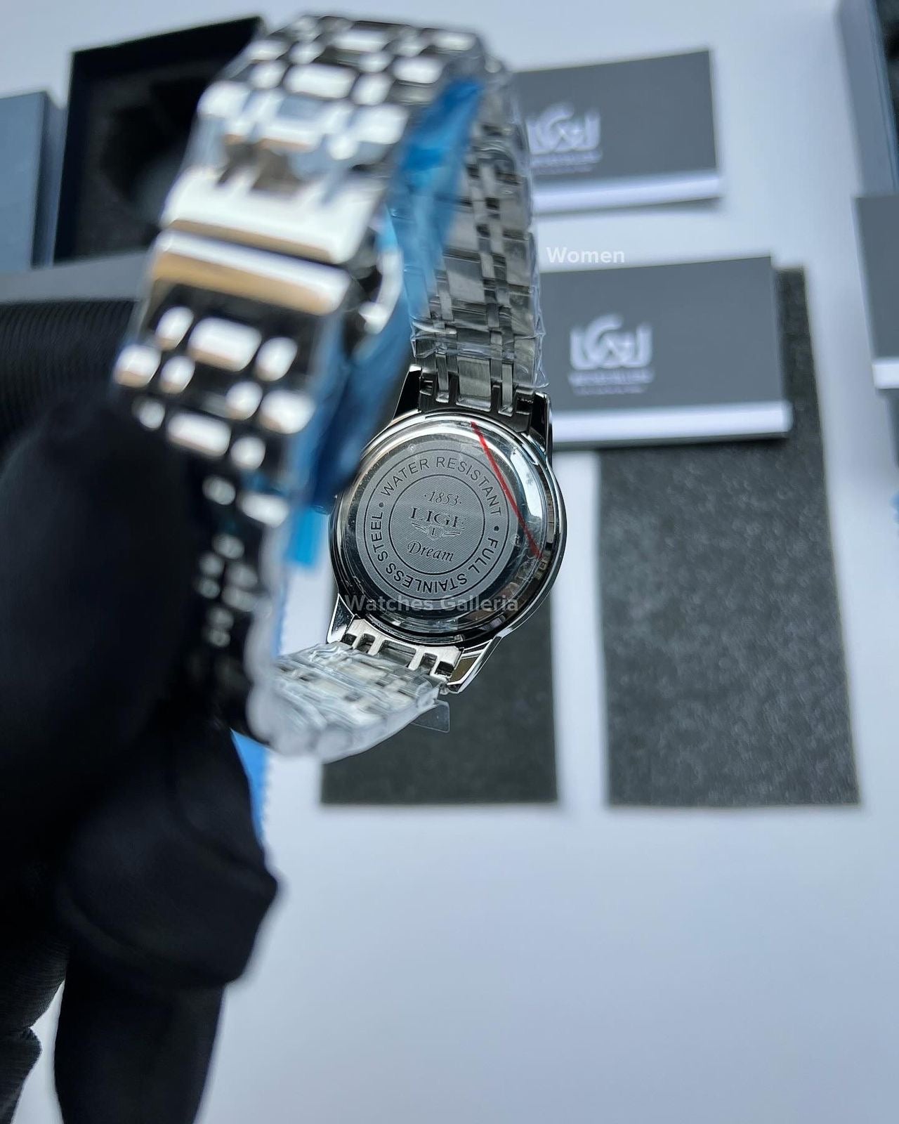 Lige Date Day Couple Watch (Silver/Blue) Lige9846 Lige10007