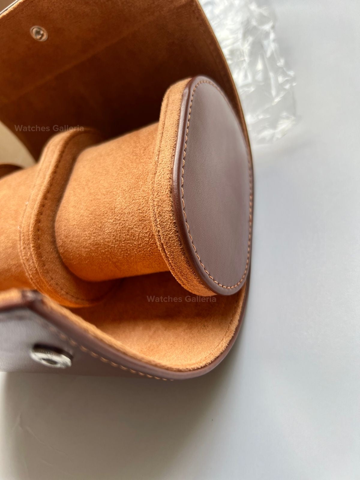 Watch Travel Box Roll 2 Slots (Brown) Watches Galleria