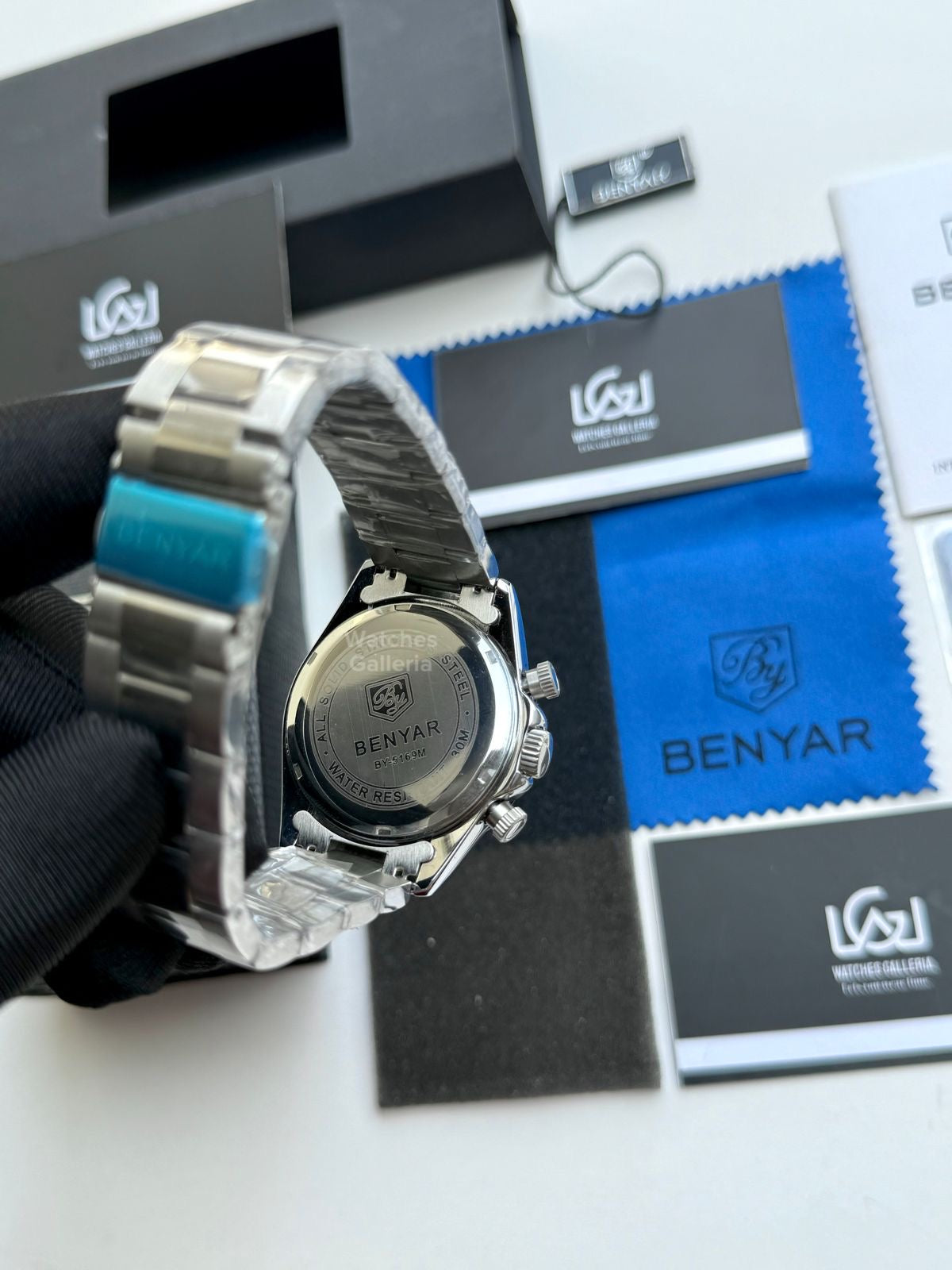 Benyar Daytona Chronograp Quartz (Black Silver) BY5169 Watches Galleria