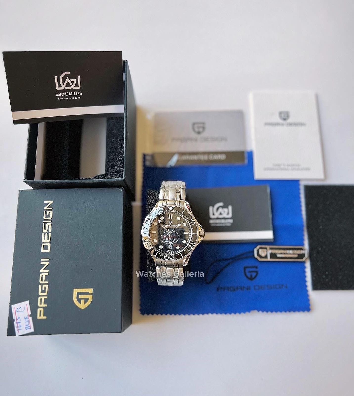 Pagani Design Seamaster Diver (Black) PD1685 Watches Galleria