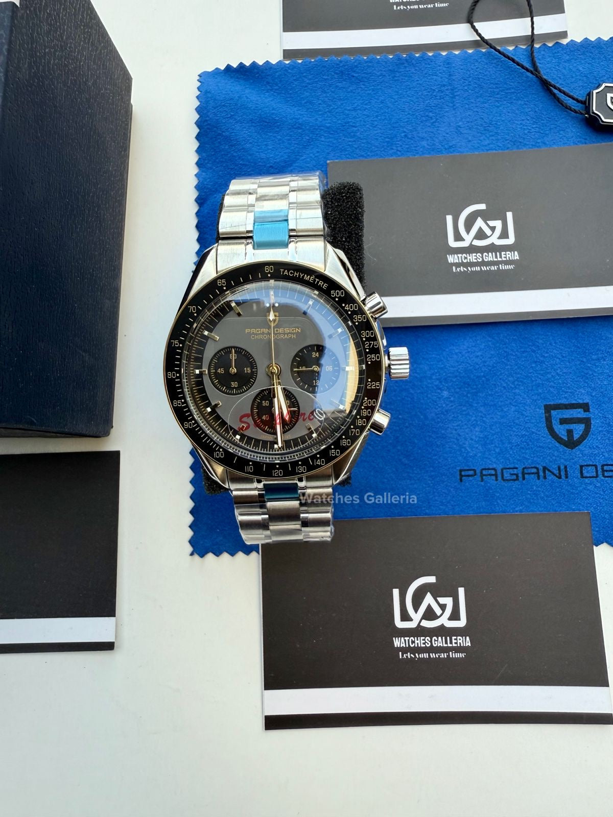 Pagani Design Speedmaster Moonwatch Quartz Black/Gold (V3) PD1701 Watches Galleria