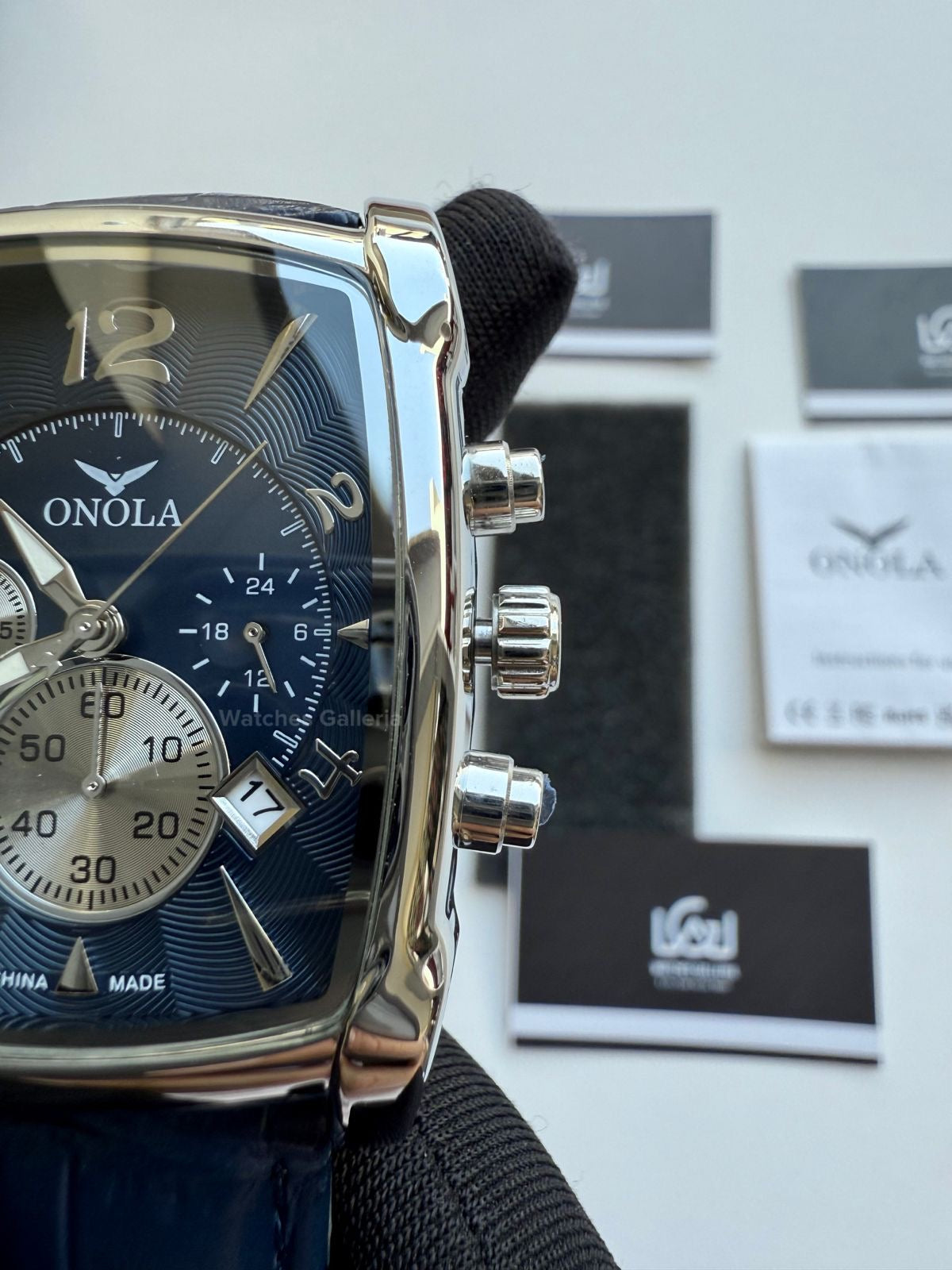 Onola Square Chronograph Quartz (Blue) ON6818 Watches Galleria