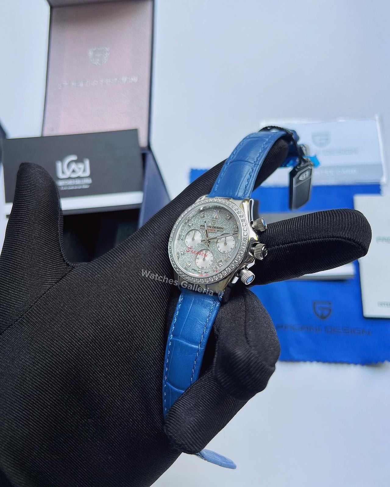 Pagani Design Daytona Stones Quartz Unisex (Blue) PD1730