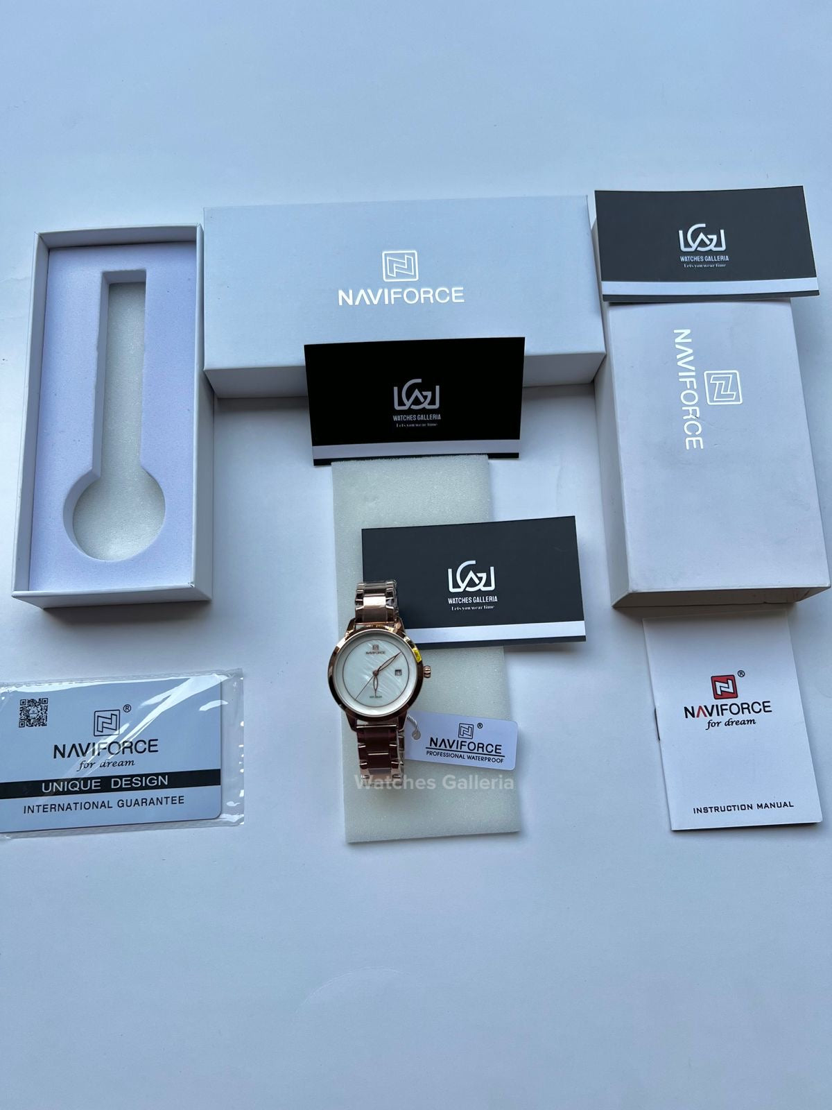 Naviforce Ladies Date Just (Rose Gold) NF5008L Watches Galleria