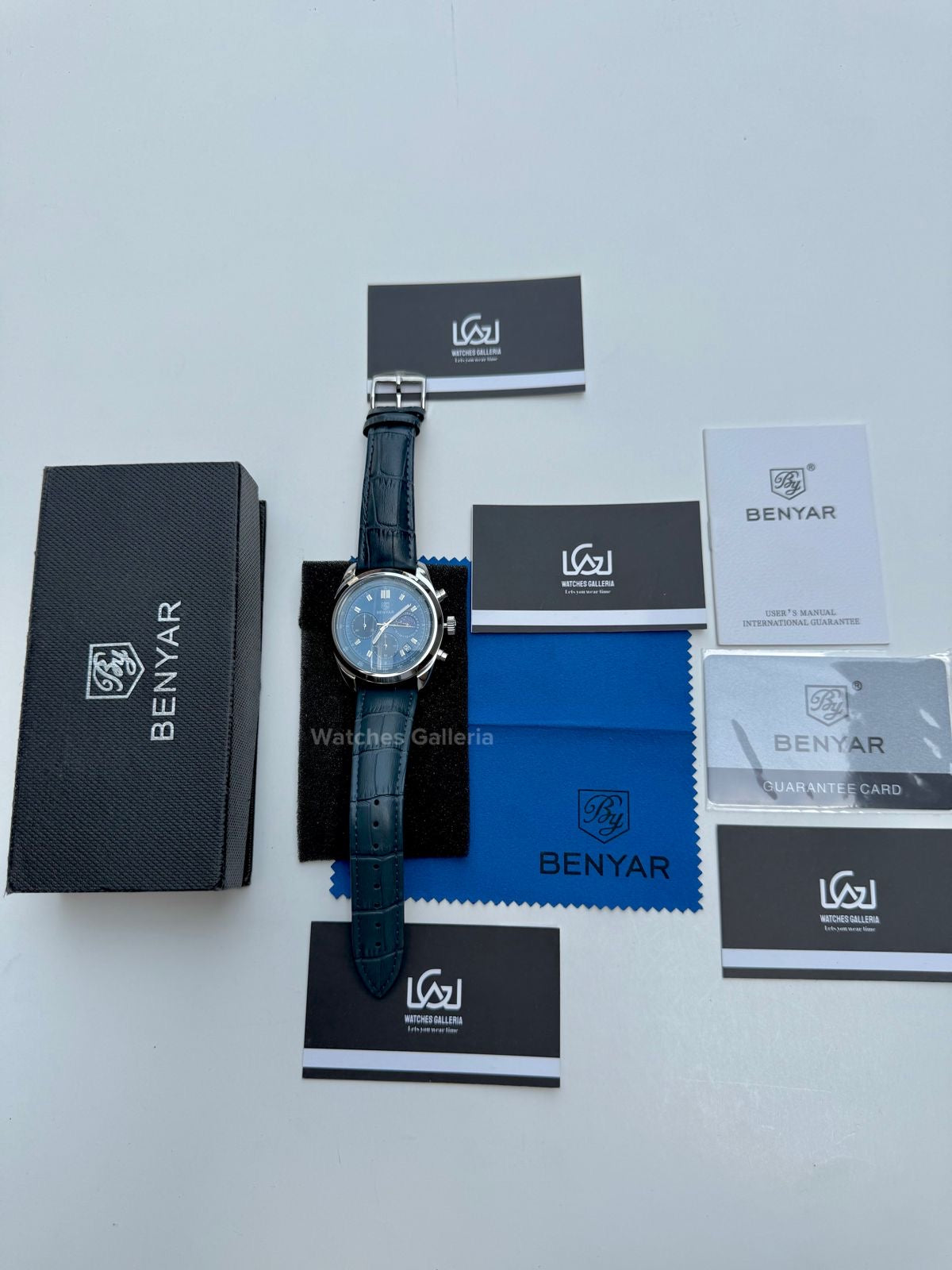 Benyar Classic Moonphase Quartz (Blue) BY5193 Watches Galleria
