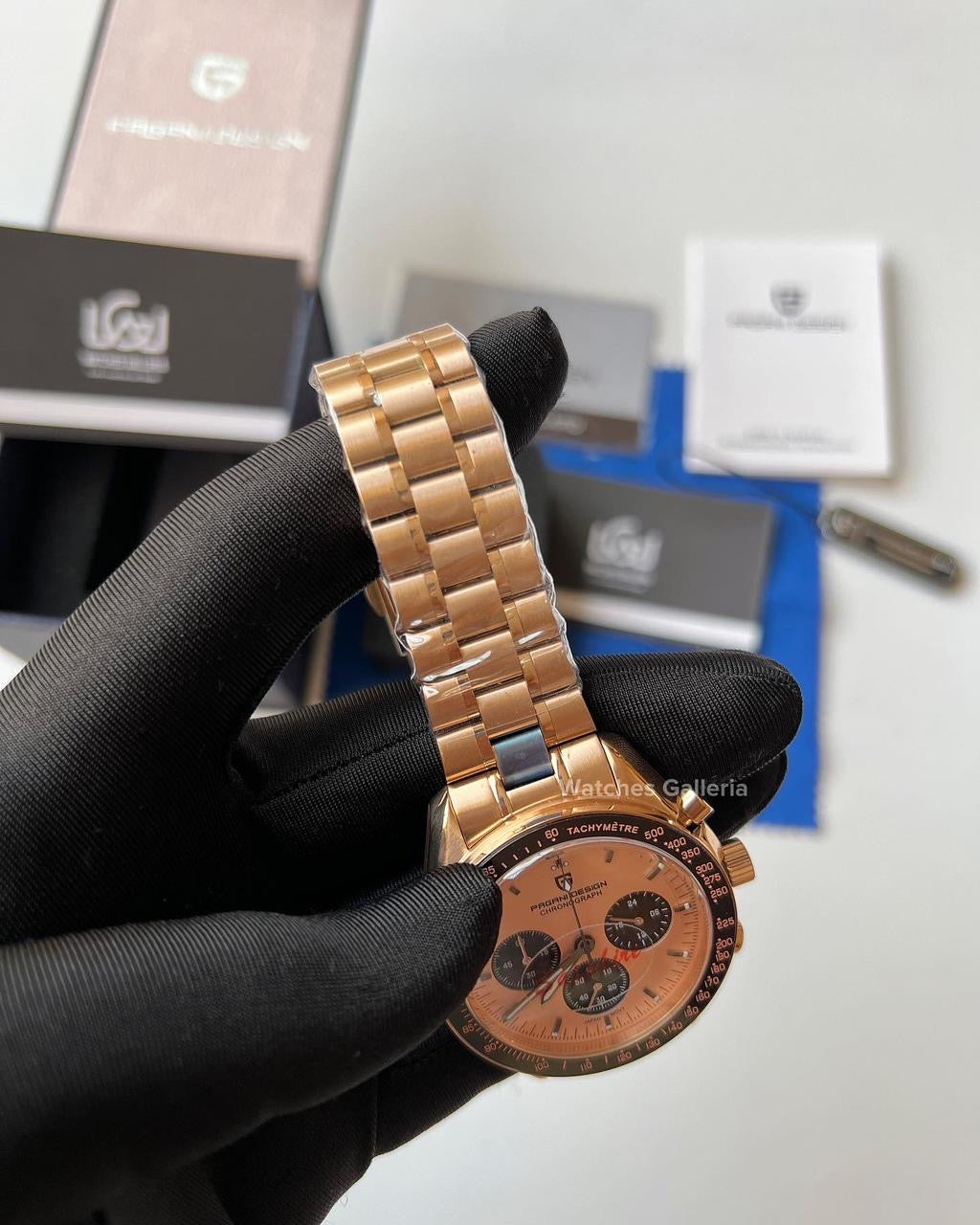 Pagani Design SpeedMaster MoonWatch Quartz (Gold/Black) PD1701 âDISCONTINUEDâ
