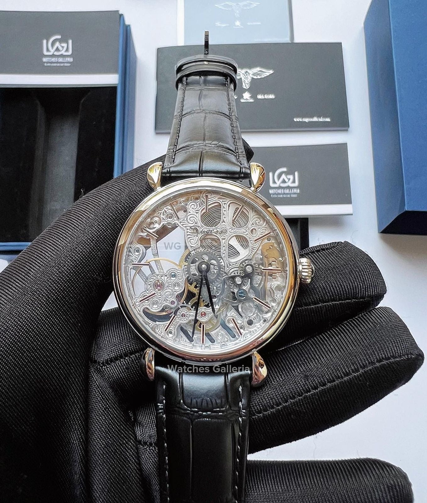 Sugess Skeleton Slimmaster Manual Wind (Black Silver) SU3600 (Discontinued)