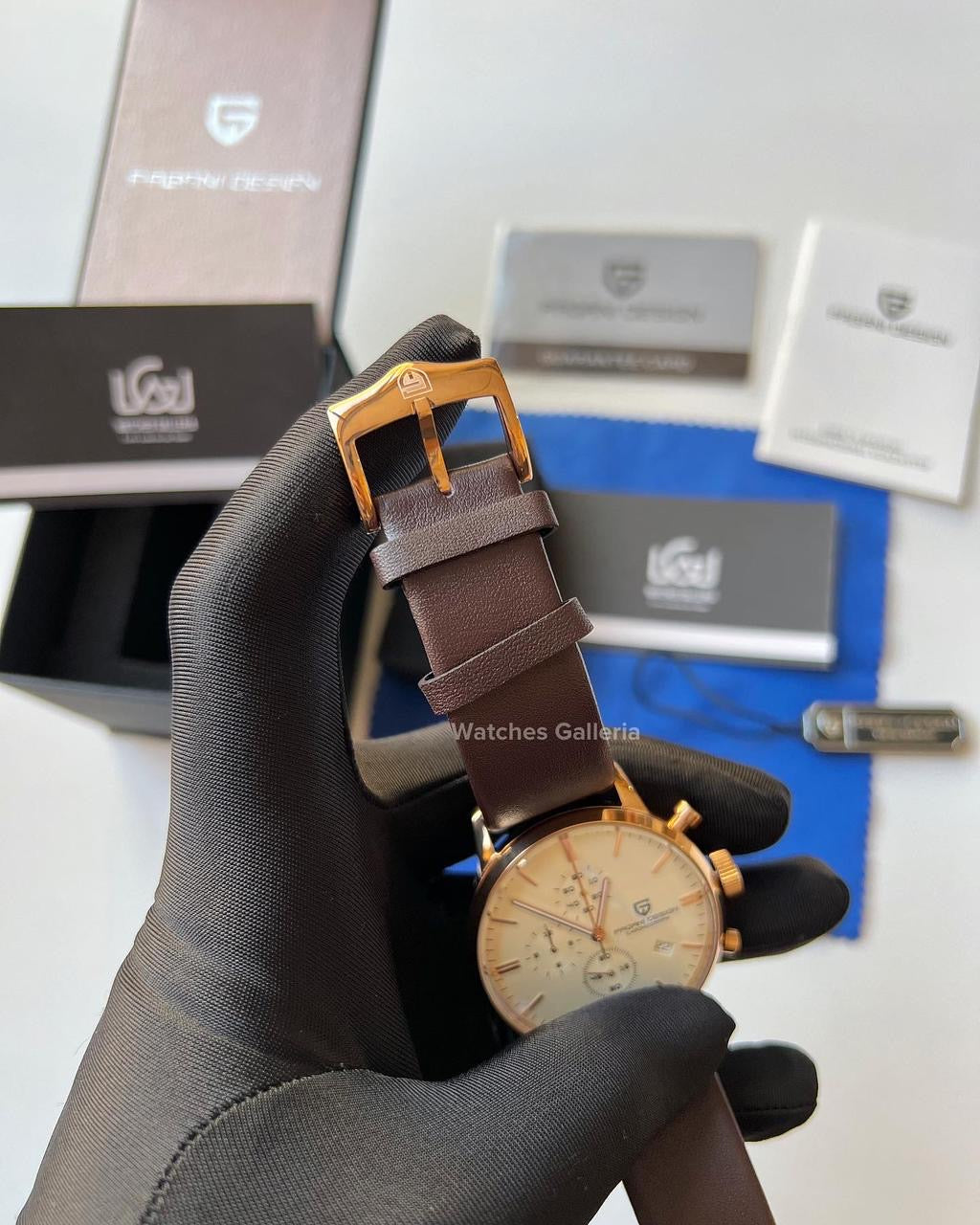 Pagani Design Flight Chronograph Quartz (Brown/Gold/White) PD2720