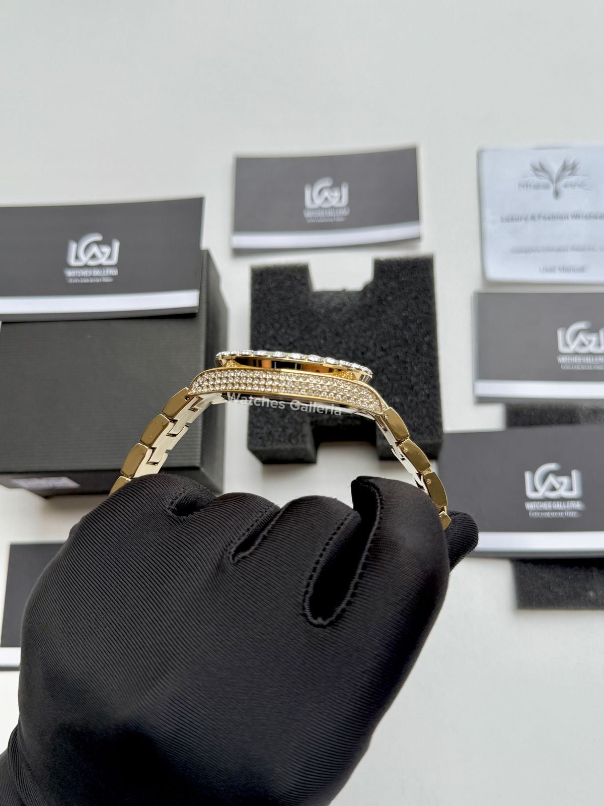 Miss Fox Iced Out Royal Oak Quartz (Gold) MFV332 Watches Galleria