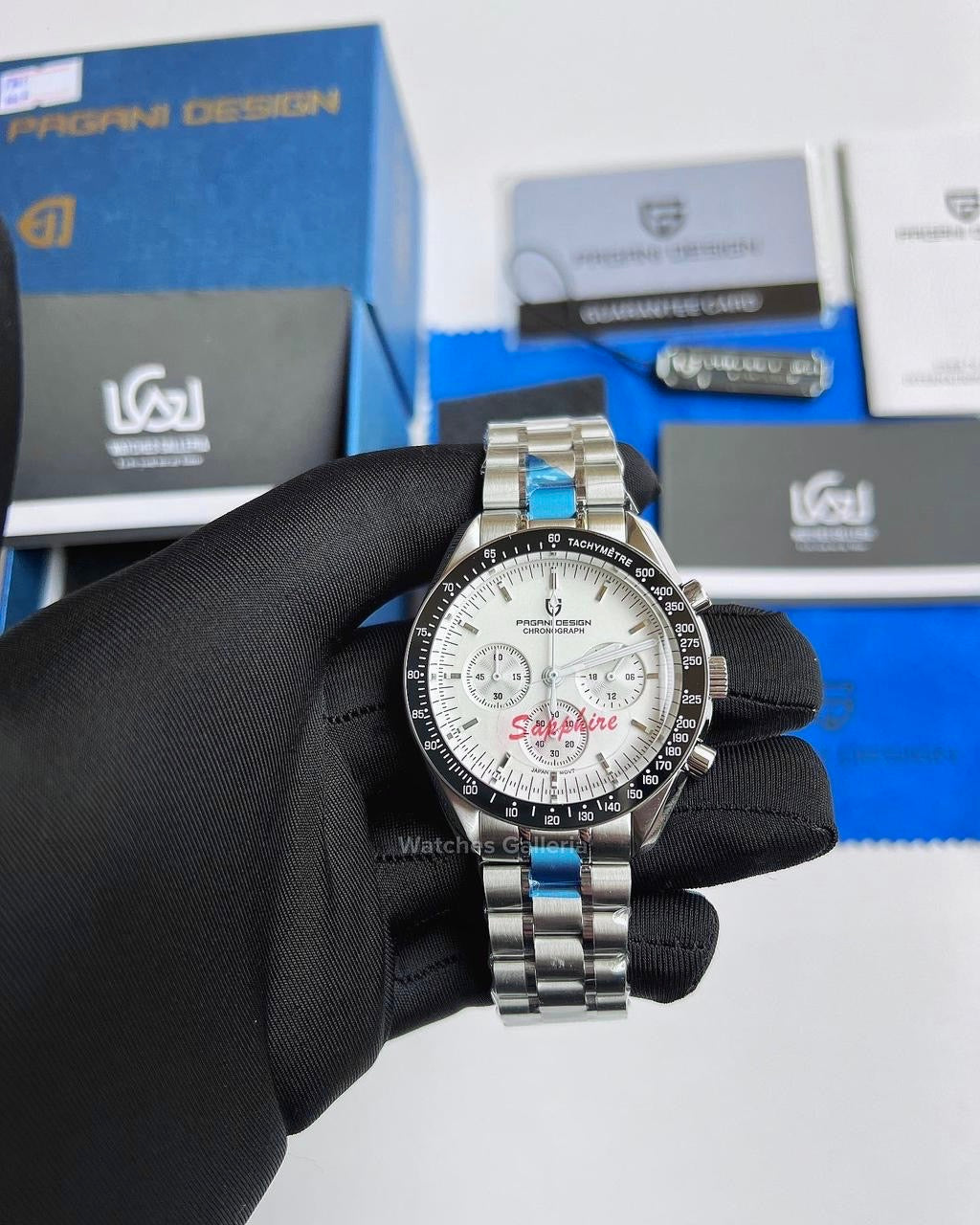 Pagani Design Speedmaster Moonwatch Quartz (White) PD1701 V3