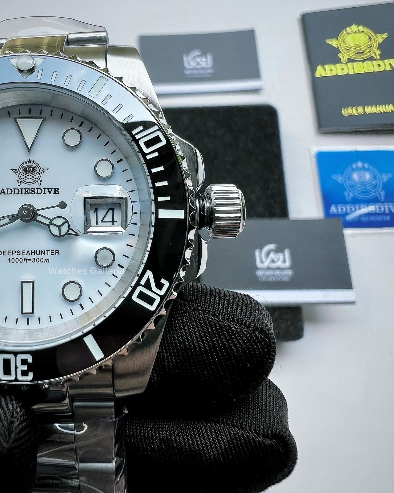 Addiesdive Submariner Date (White) MY-H3-DQZ Watches Galleria