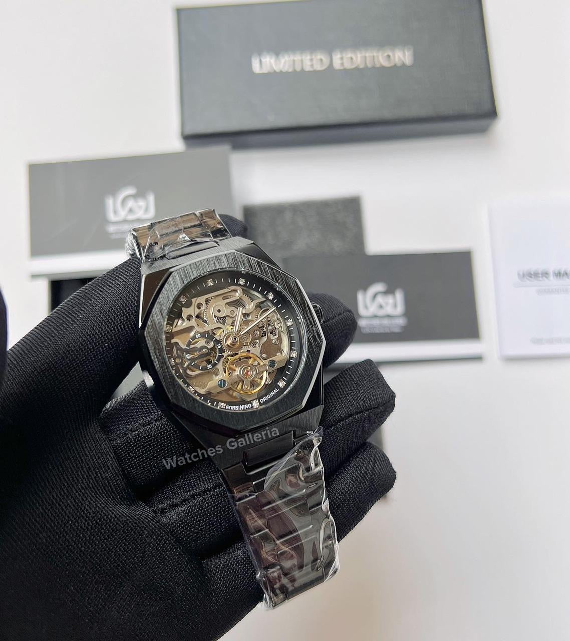 Forsining Royal Oak Skeleton Automatic (Black) TM375G
