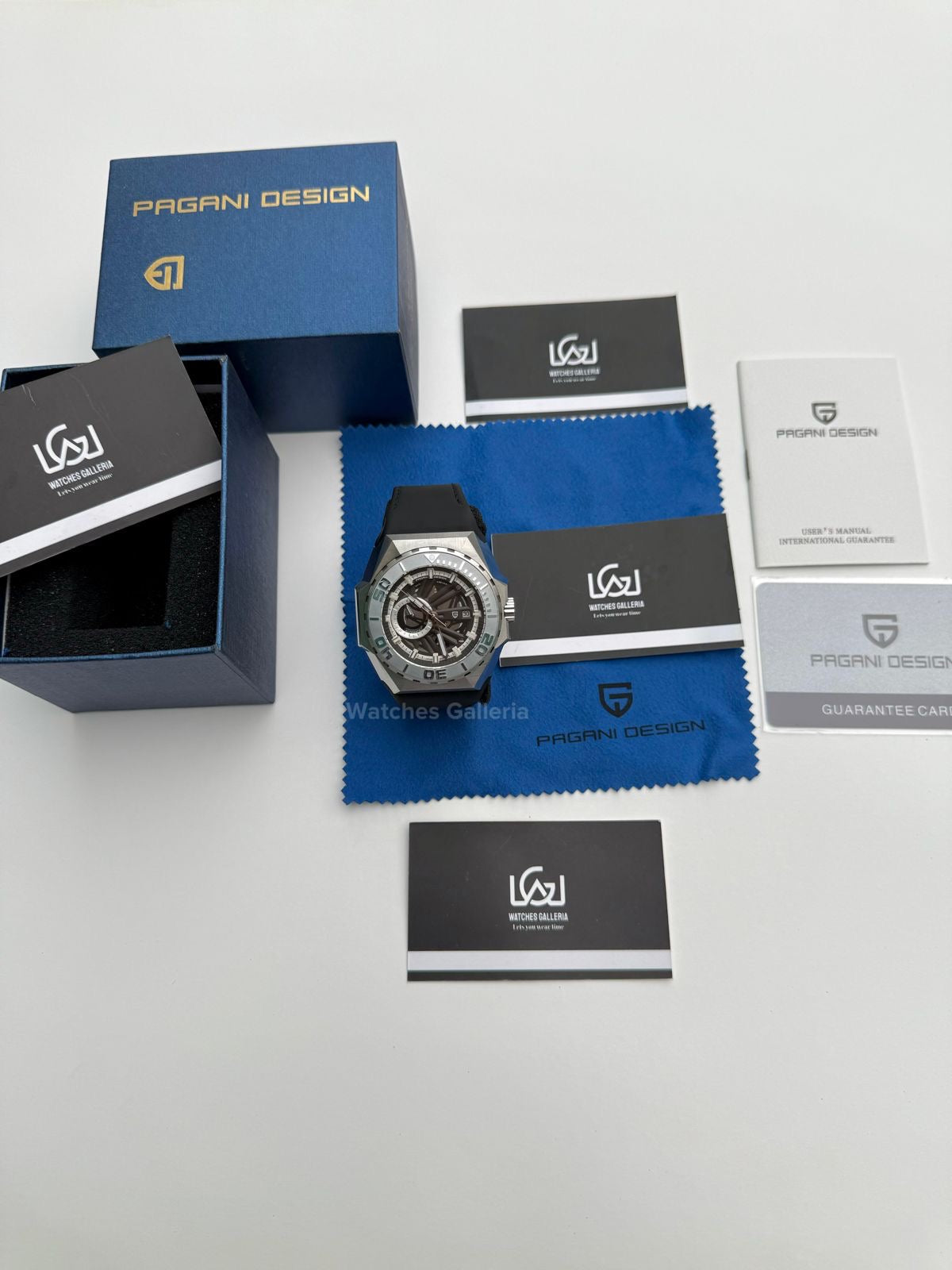 Pagani Design Werdelin Japan Automatic Movement (Silver/Black) PDys007 Watches Galleria