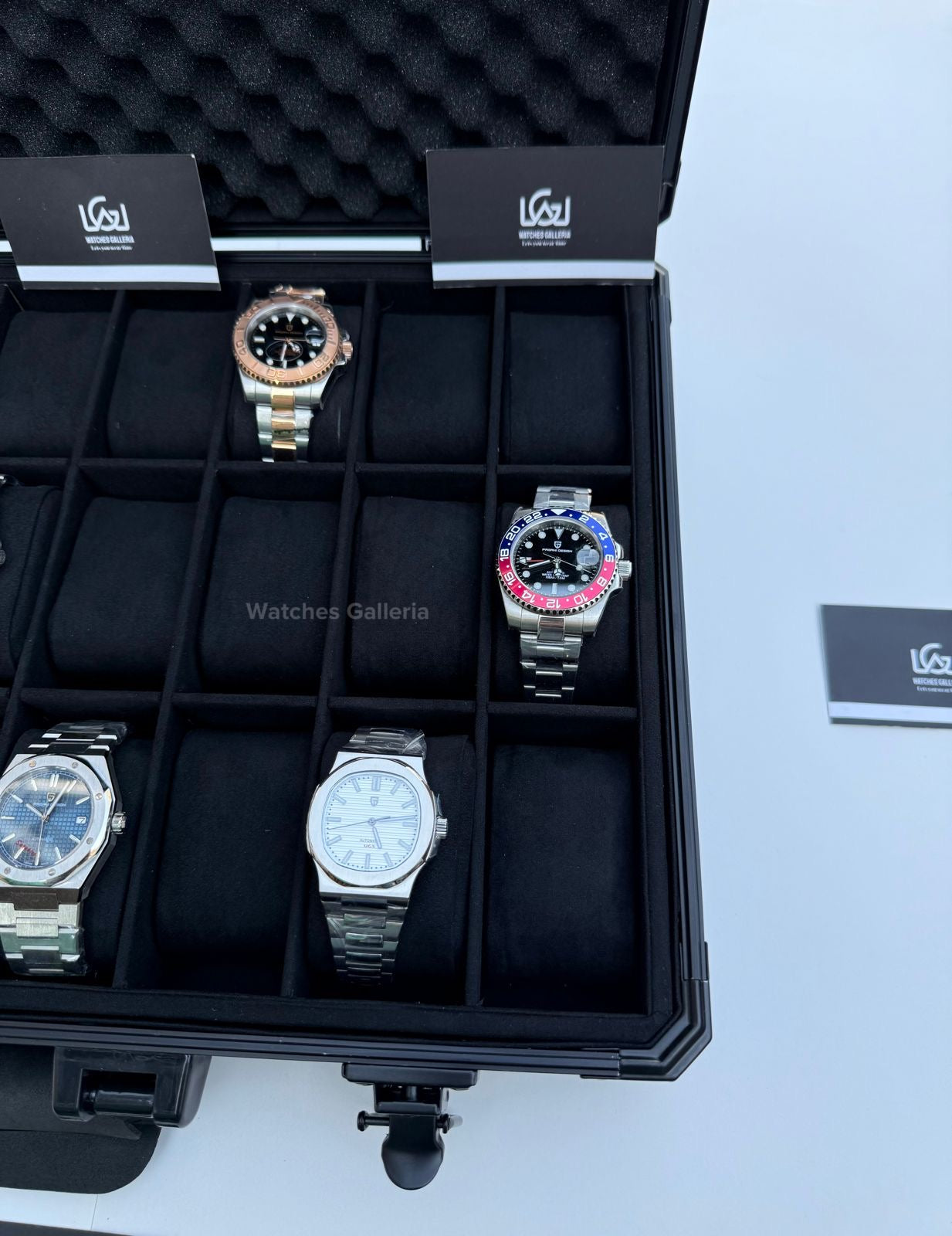 Watch Organizer Box Aluminium 24 Slots (Imported) Watches Galleria