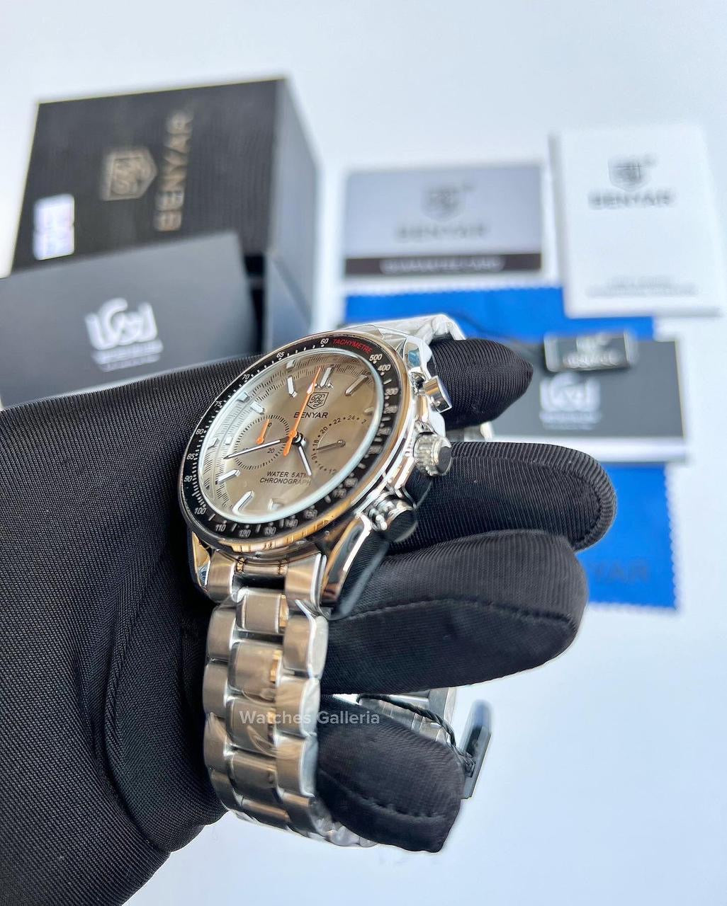 Benyar Black Bay Chronograph Quartz (Silver) BY5194