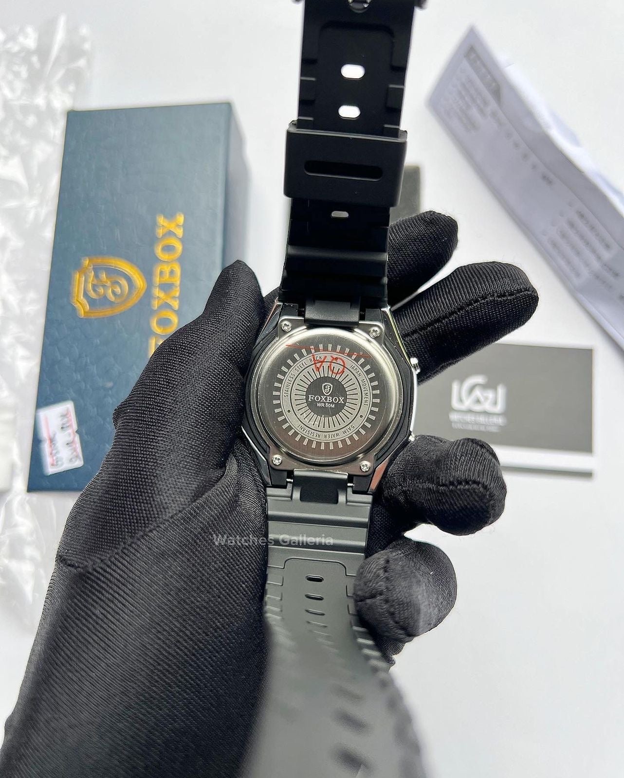 Foxbox Oak Dual Watch (Silver Black) FB0030