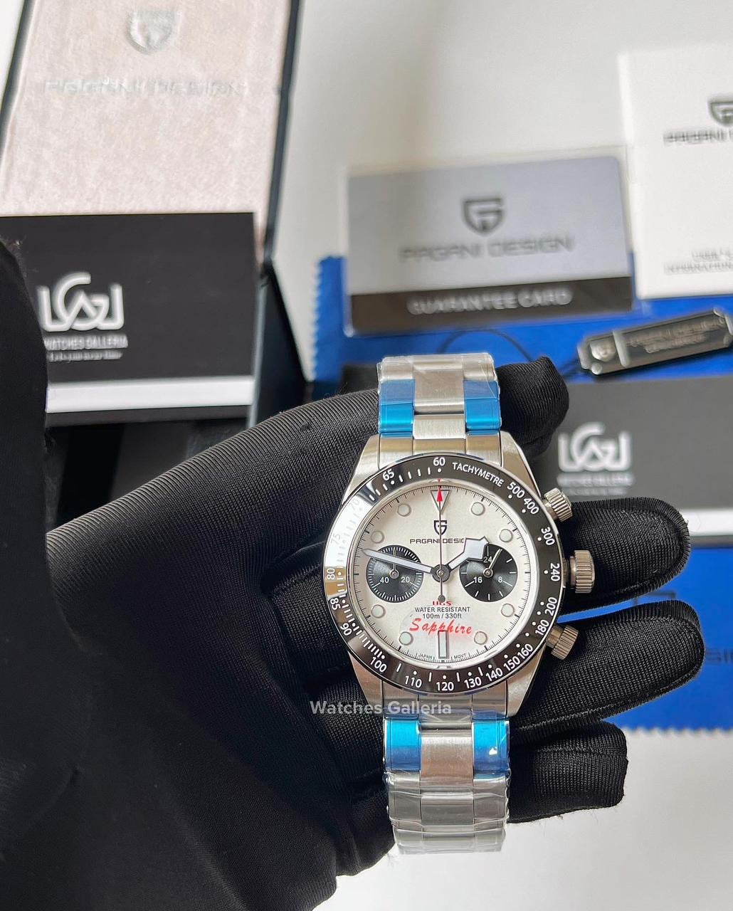 Pagani Design Black Bay Chronograph Quartz (White) PD1718