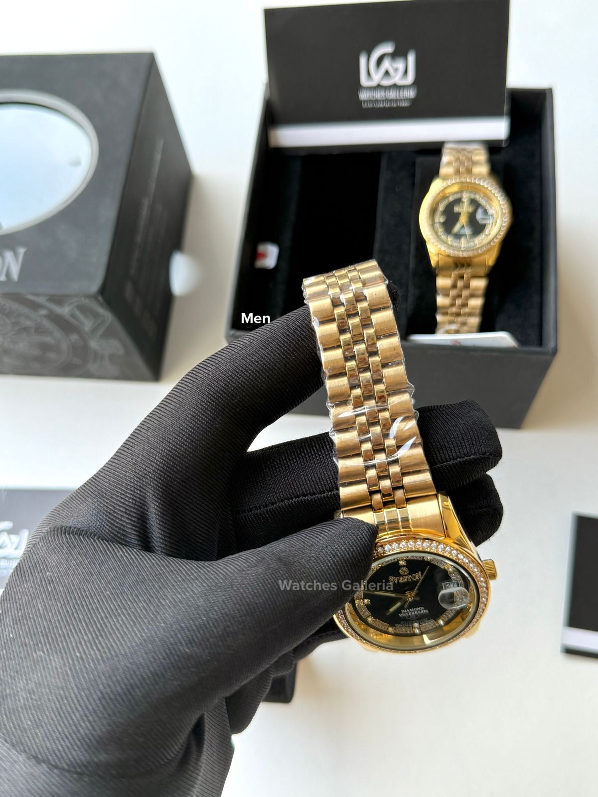 Sveston Couple Watch Quartz Datejust (Stones) SV10030G Watches Galleria