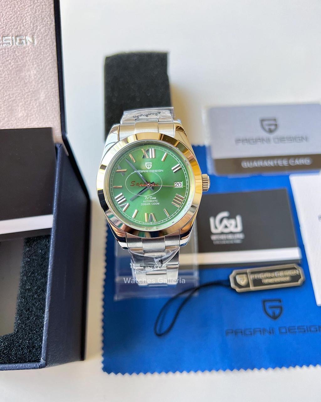 Pagani Design Oyster Date Roman Automatic (Green) PD1691