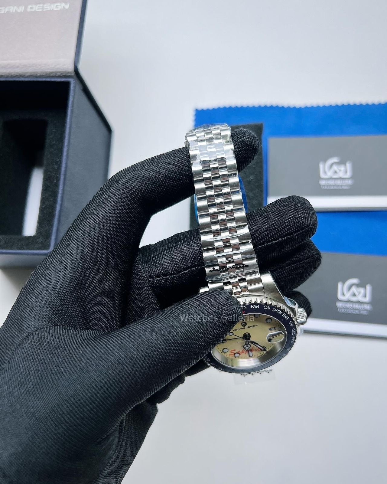 Pagani Design World Time GMT Master Automatic (Blue & Yellow) PD1758 Watches Galleria