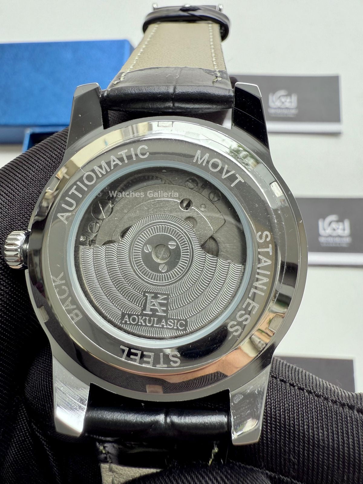 Aokulasic Calendar Flywheel Watch Automatic (Black) AOKU1701 Watches Galleria