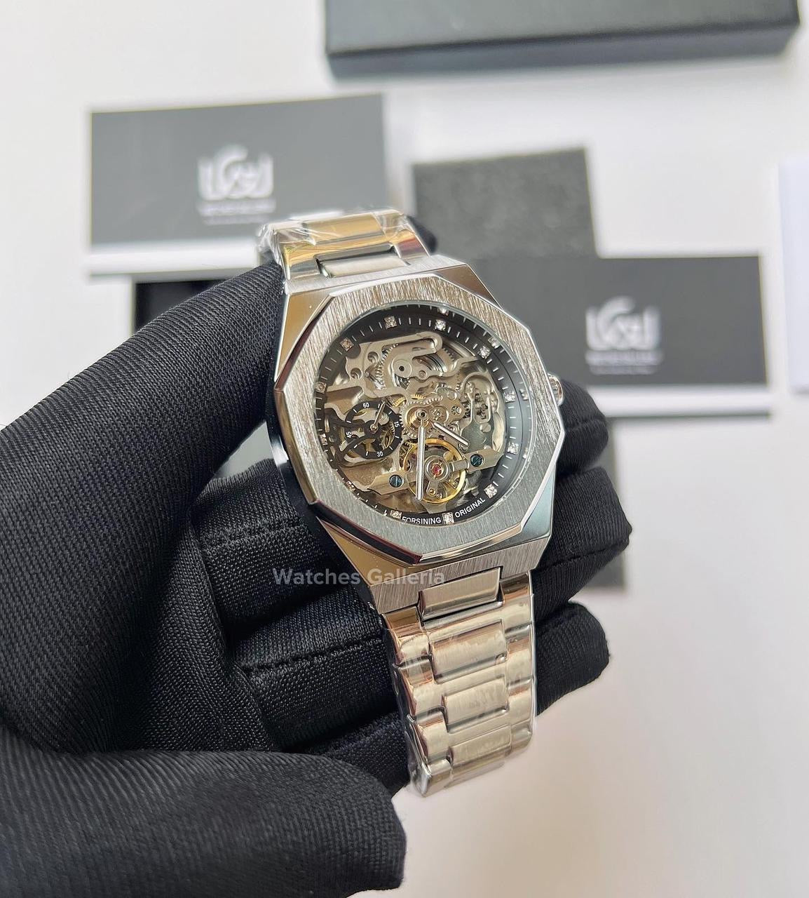 Forsining Royal Oak Skeleton Automatic (Silver) TM375G