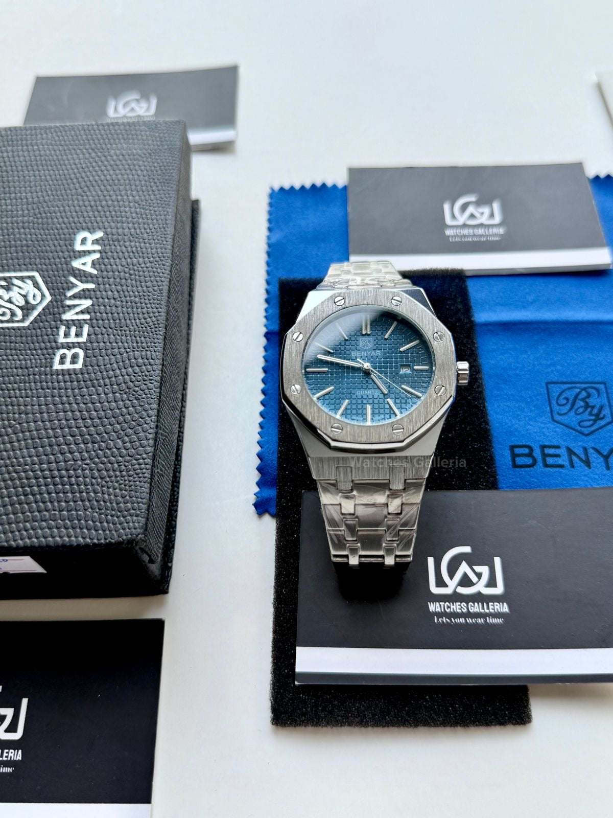 Benyar Royal Oak V2 Quartz (Blue) By5156 Watches Galleria © Copyrights All Right Reserved