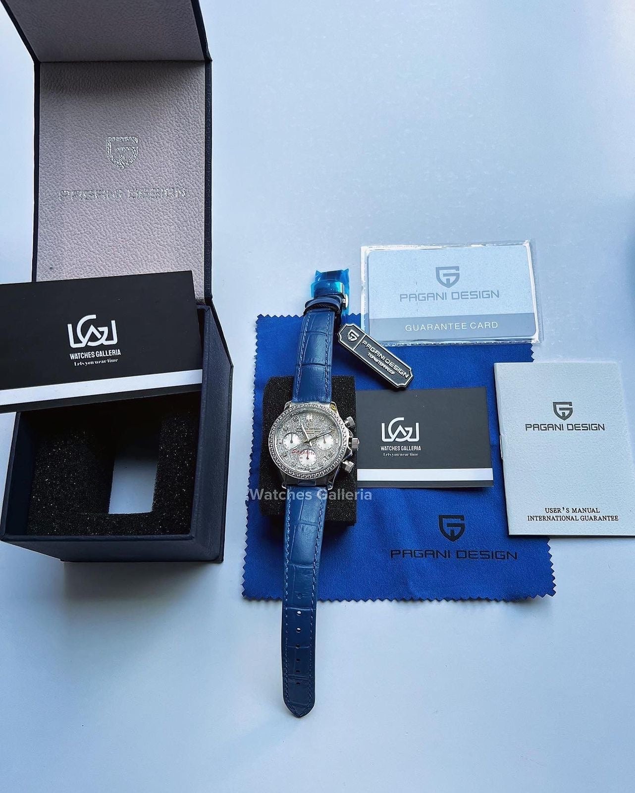 Pagani Design Daytona Stones Quartz Unisex (Blue) PD1730