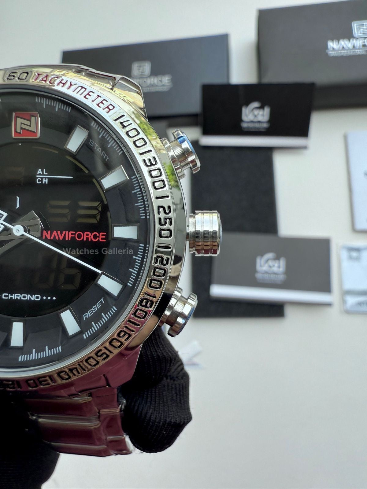Naviforce Dual Analog and Digital Watch (Silver) NF9093M Watches Galleria