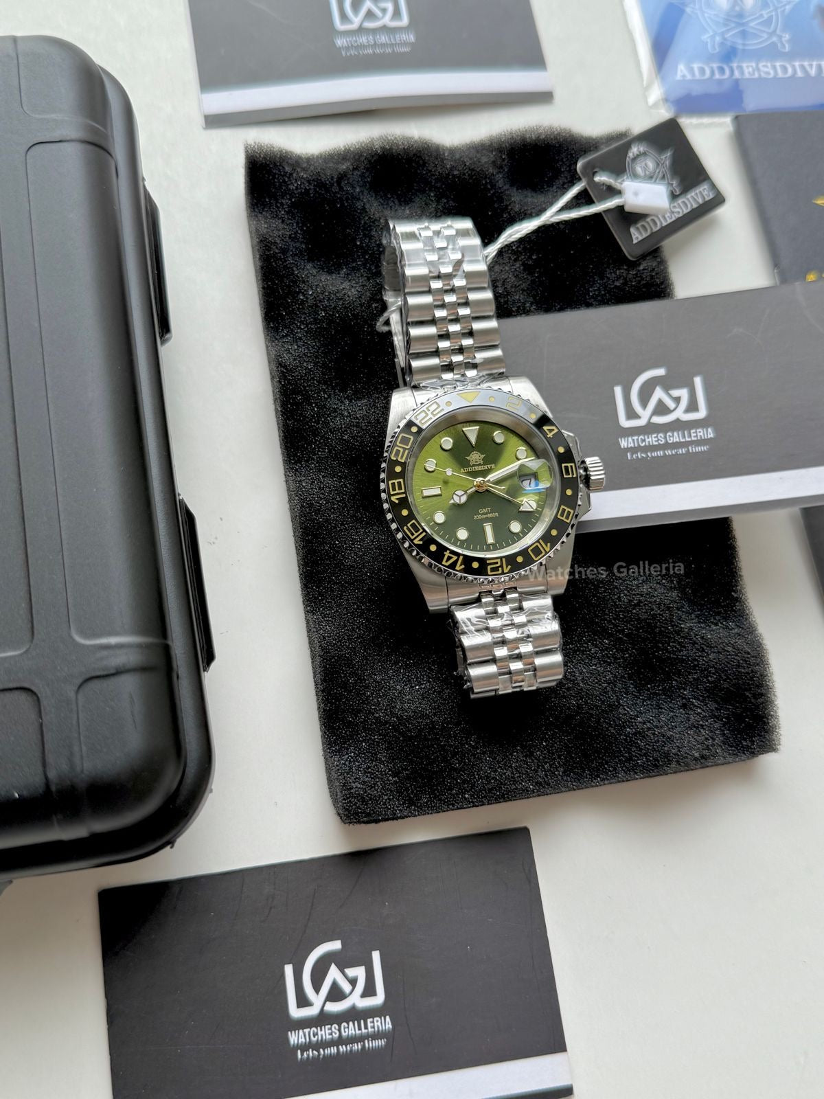 Addiesdive GMT Master Quartz (Green) AD2050 Watches Galleria Š Copyrights All Right Reserved