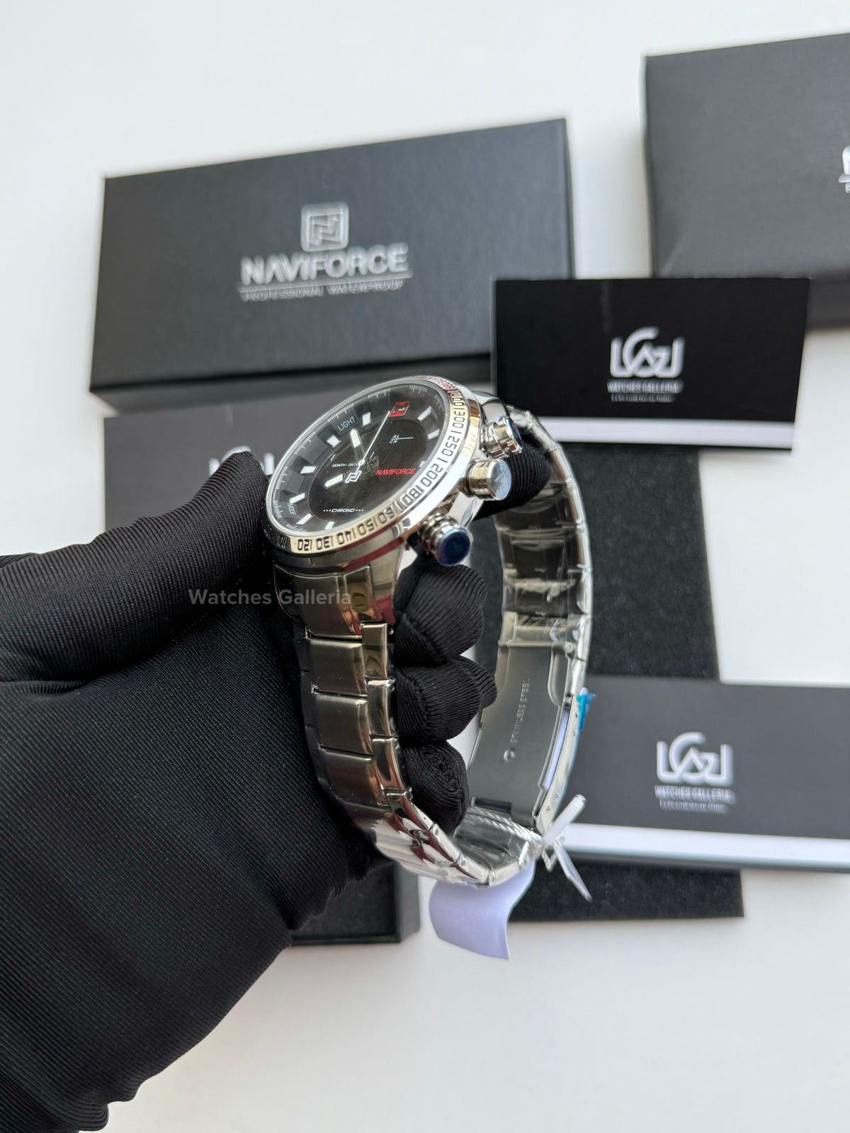 Naviforce Dual Analog and Digital Watch (Silver) NF9093M Watches Galleria