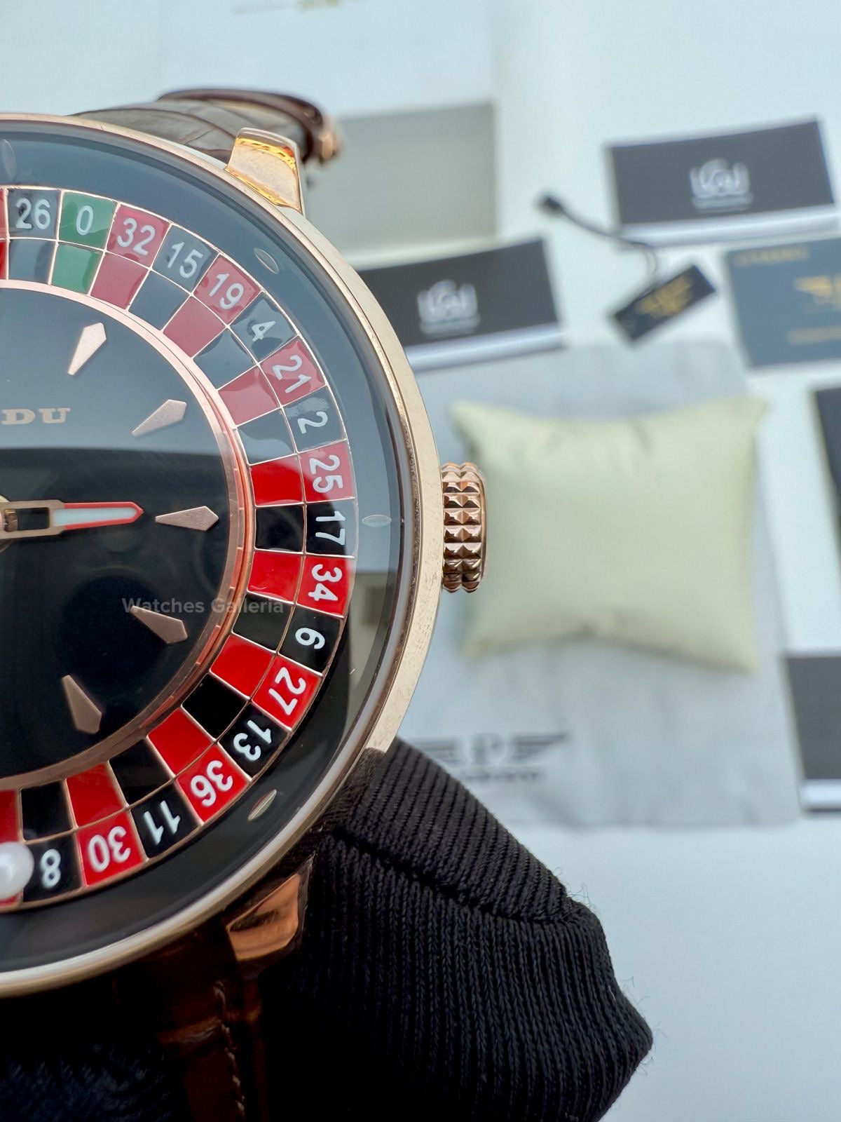 Pindu Design Casino Tourbillon Roulette Button Automatic (Brown) P6628 Watches Galleria