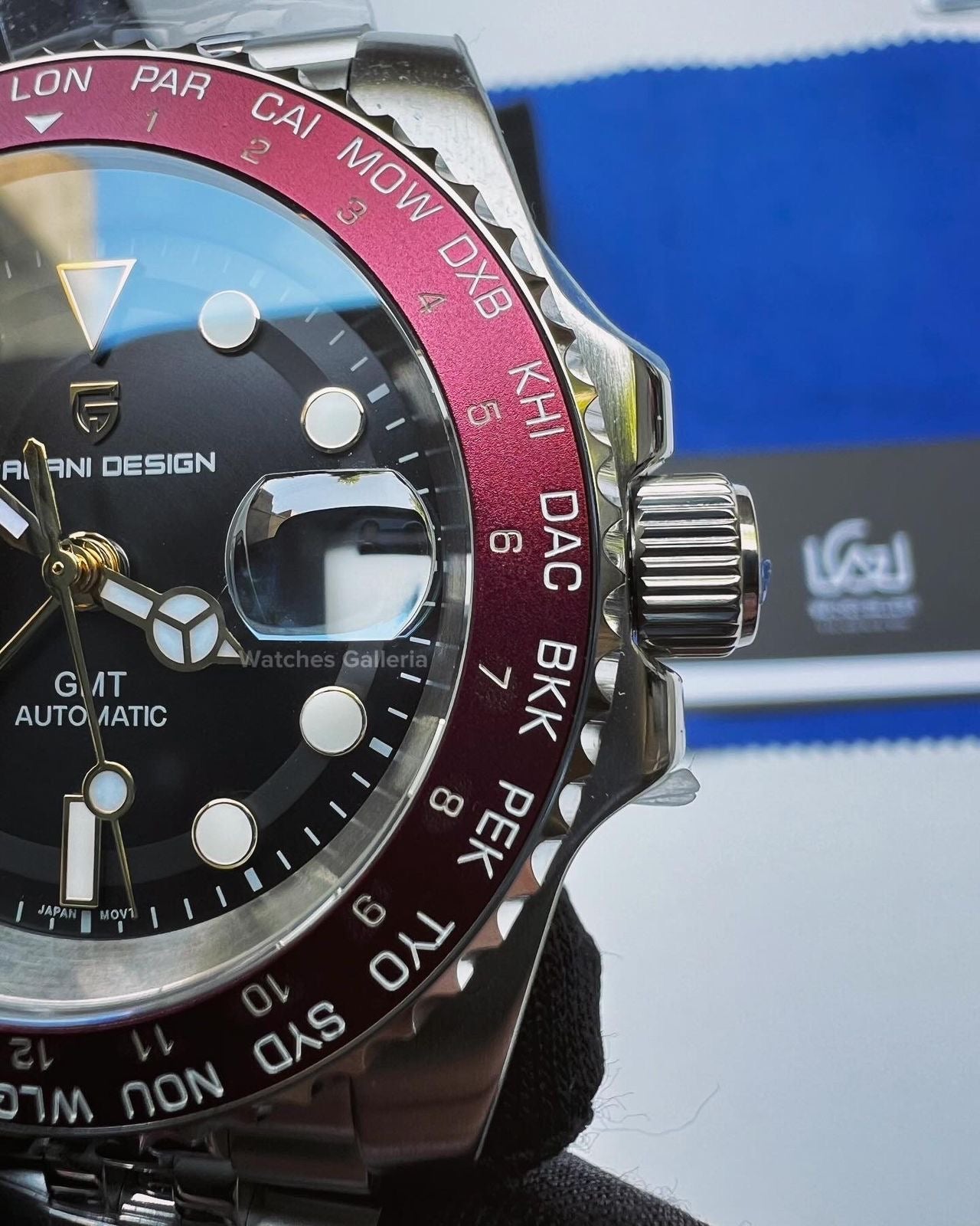 Pagani Design World Time GMT Automatic (Red) PD1758 Watches Galleria