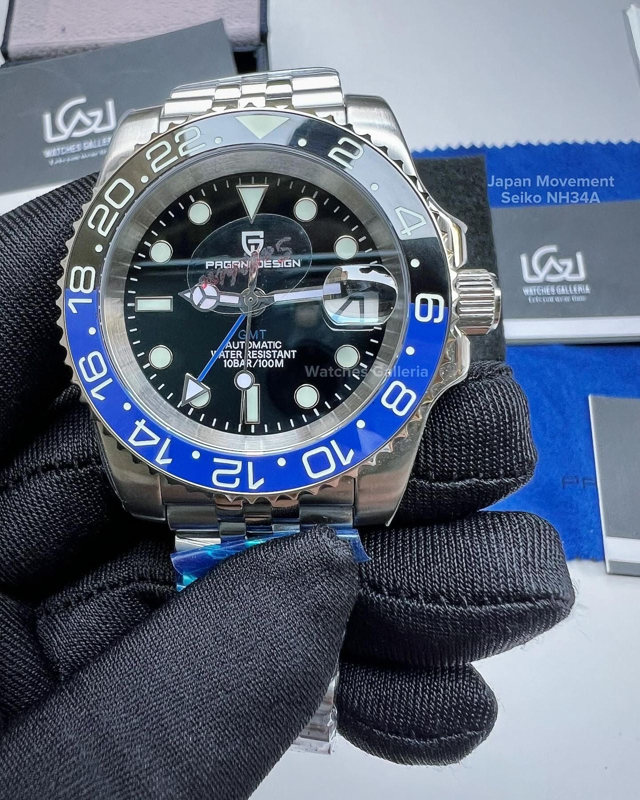 Pagani Design GMT Master Automatic Seiko NH34A (Batman) PD1662A