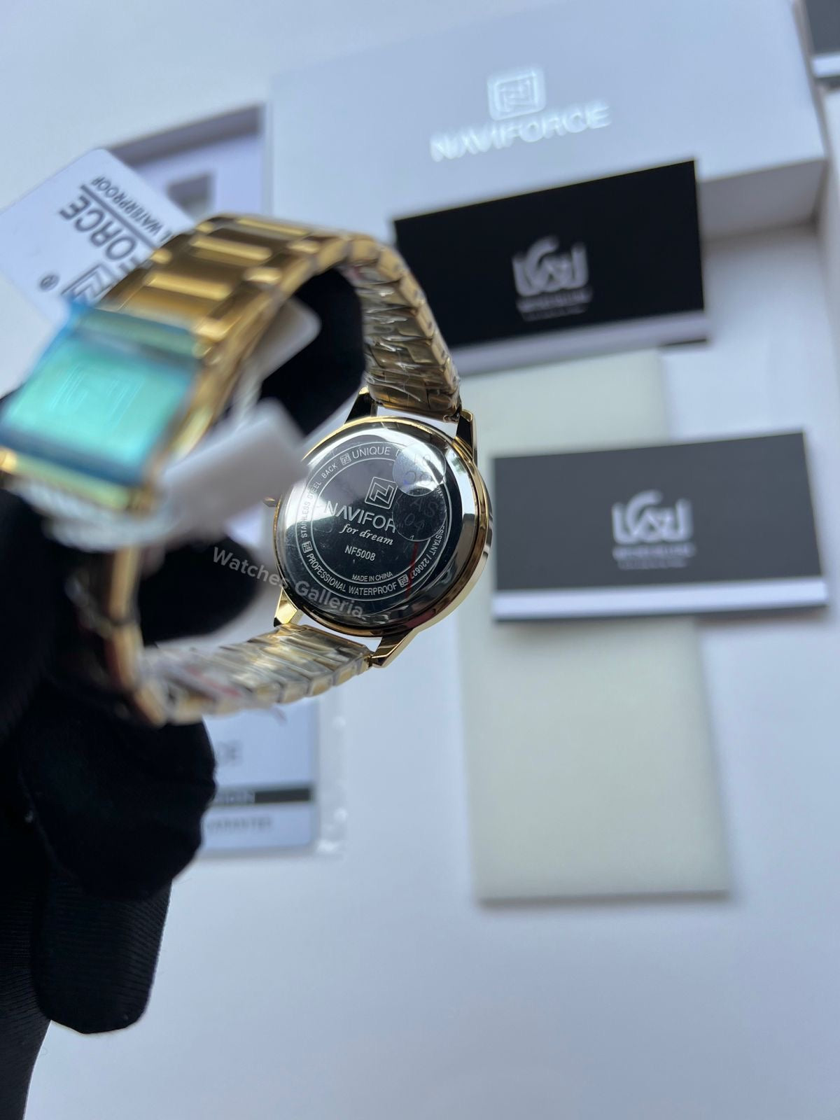 Naviforce Ladies Date Just (Gold) NF5008L Watches Galleria