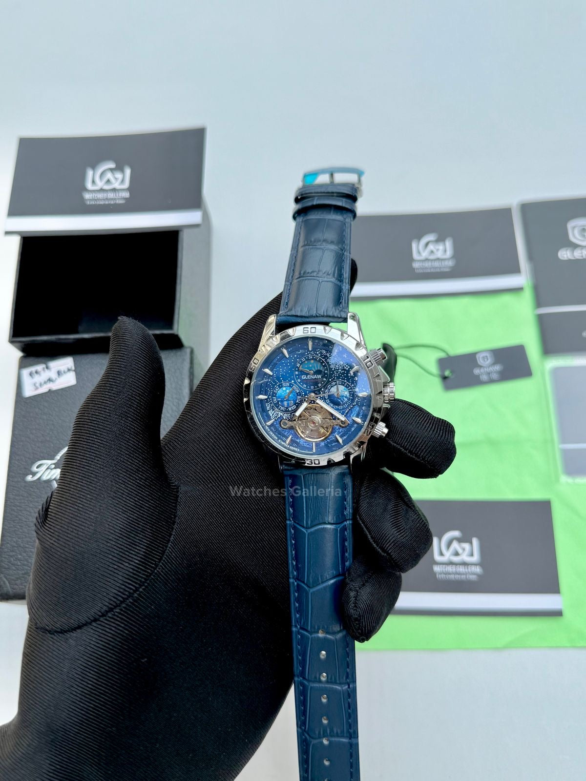 Glenaw Moonphase Automatic (Blue) GL8919 Watches Galleria