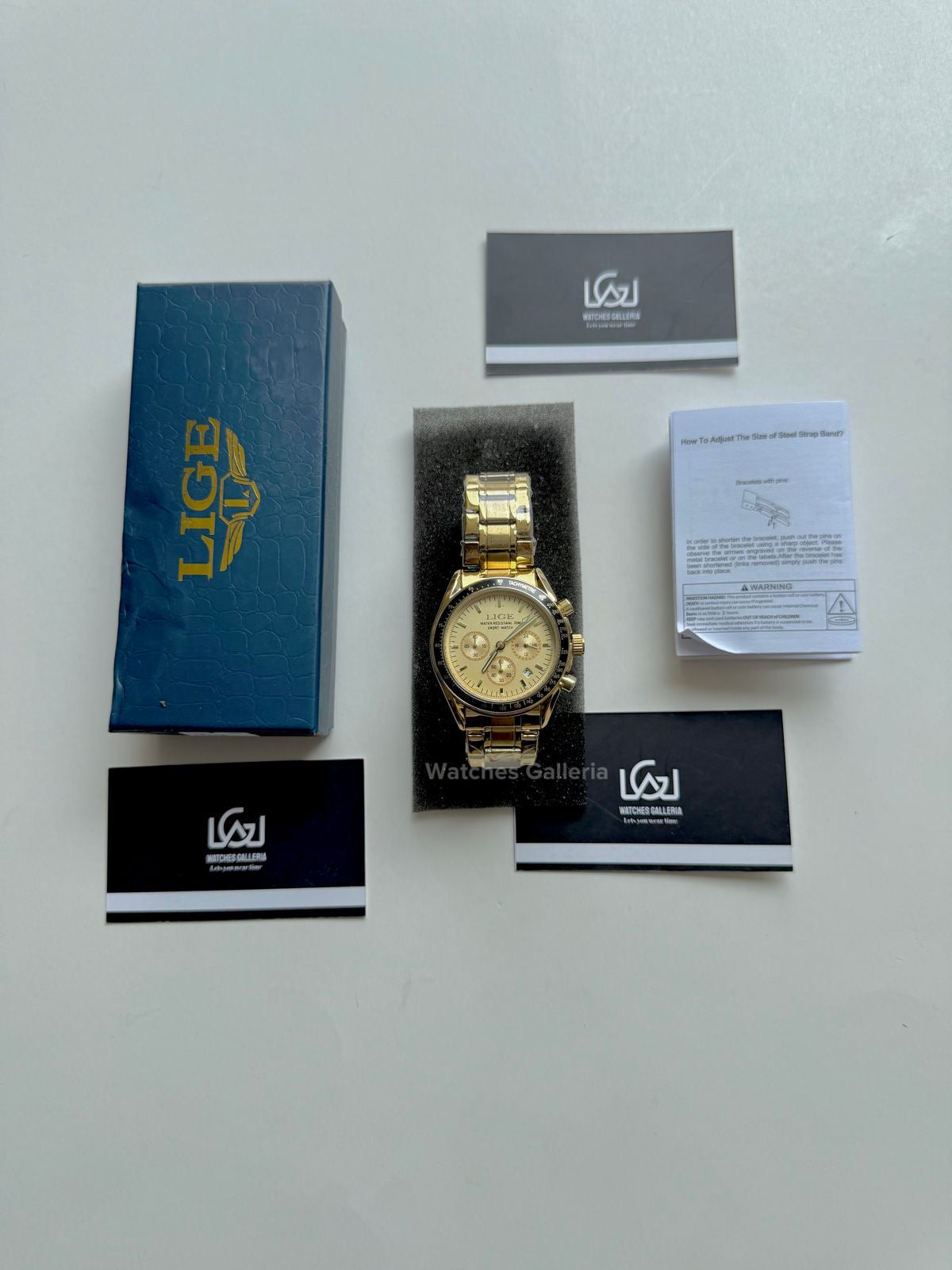Lige Speedmaster Quartz (Gold/Black) lige89137 Watches Galleria